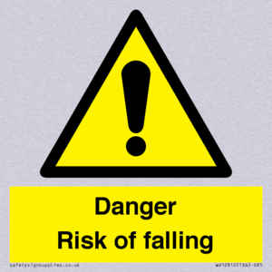 Danger Risk of falling